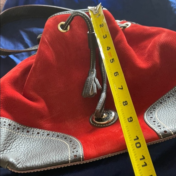 Red and Black Suede Dooney and Burke - Picture 6 of 8